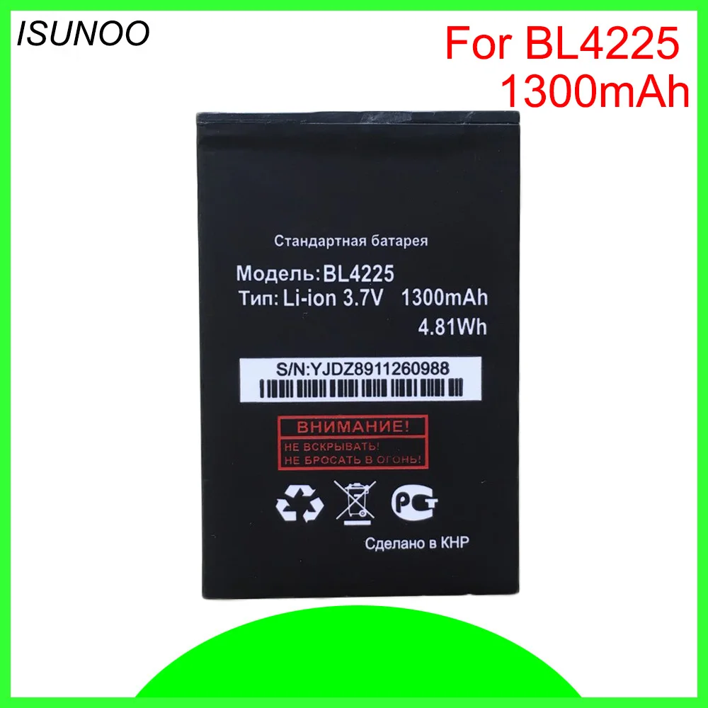 ISUNOO 10 шт./лот 1300 мАч Новинка 100% Высокое качество BL4225 батарея для FLY запасная