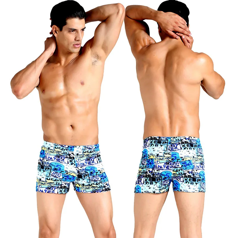 Сексуальные мужские трусы-боксеры шорты для плавания плавательные трусы тонкие