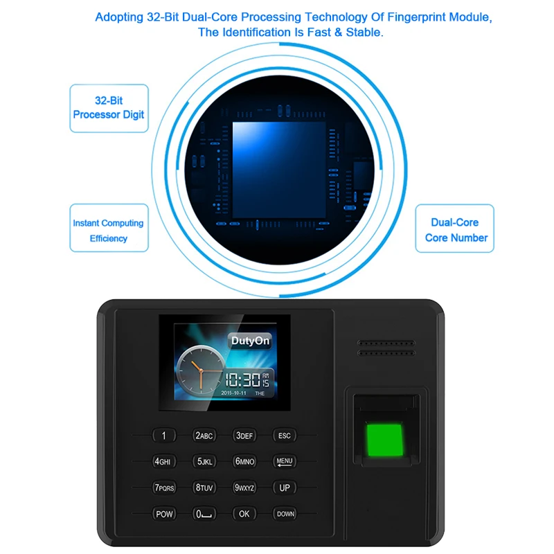 Eseye Biometric Fingerprint Attendance System USB Reader Office Clock Recorder Employee Device Machine | Безопасность и защита