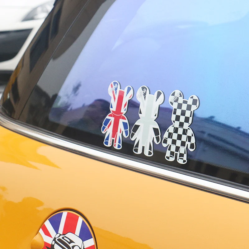 Наклейка на окно автомобиля с мрачным медведем Union Jack наклейка корпус для Mini Cooper