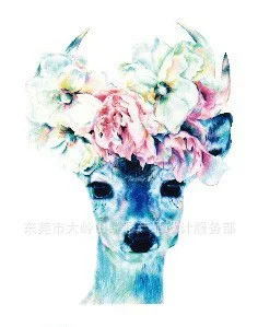 Водостойкая Временная тату-Наклейка на тело Рождественский олень тату