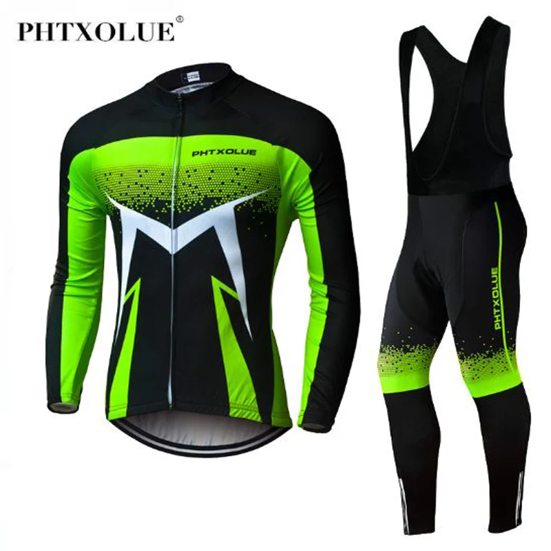 Phtxolue Pro зимний термальный флисовый велосипедный джерси набор майо Ropa Ciclismo MTB велосипедная одежда с длинным рукавом велосипедная одежда