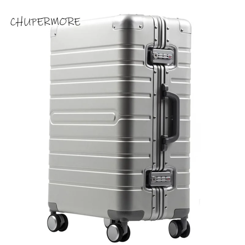 CHUPERMORE 100% Aluminum-magnesium alloy Rolling Luggage Spinner 20/24/29 inch size high quality Suitcase Wheels Men Trolley | Багаж и
