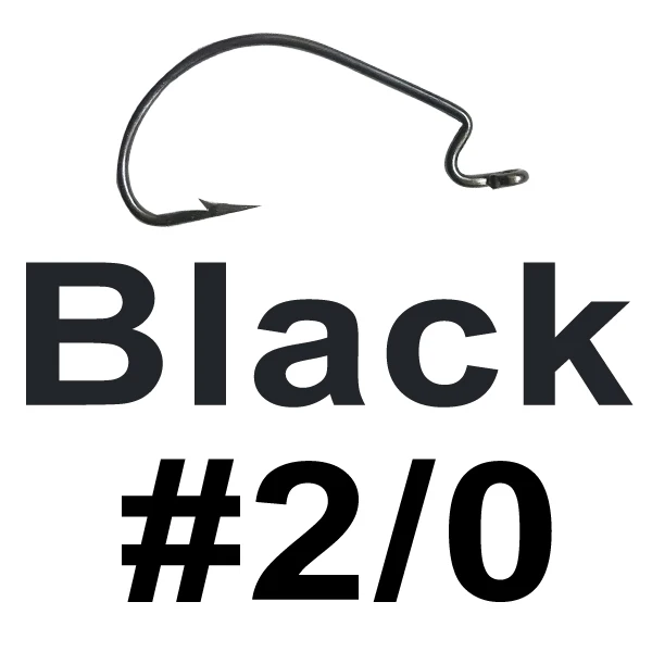 Black 2-0 Cassyaa 10 шт. рыболовные крючки из высокоуглеродистой стали свинцовая головка кривошипный крючок джиг большой кривошипный крючком Мягкая приманка рыболовные аксессуары KXY051 - Цвет: Black 2-0
