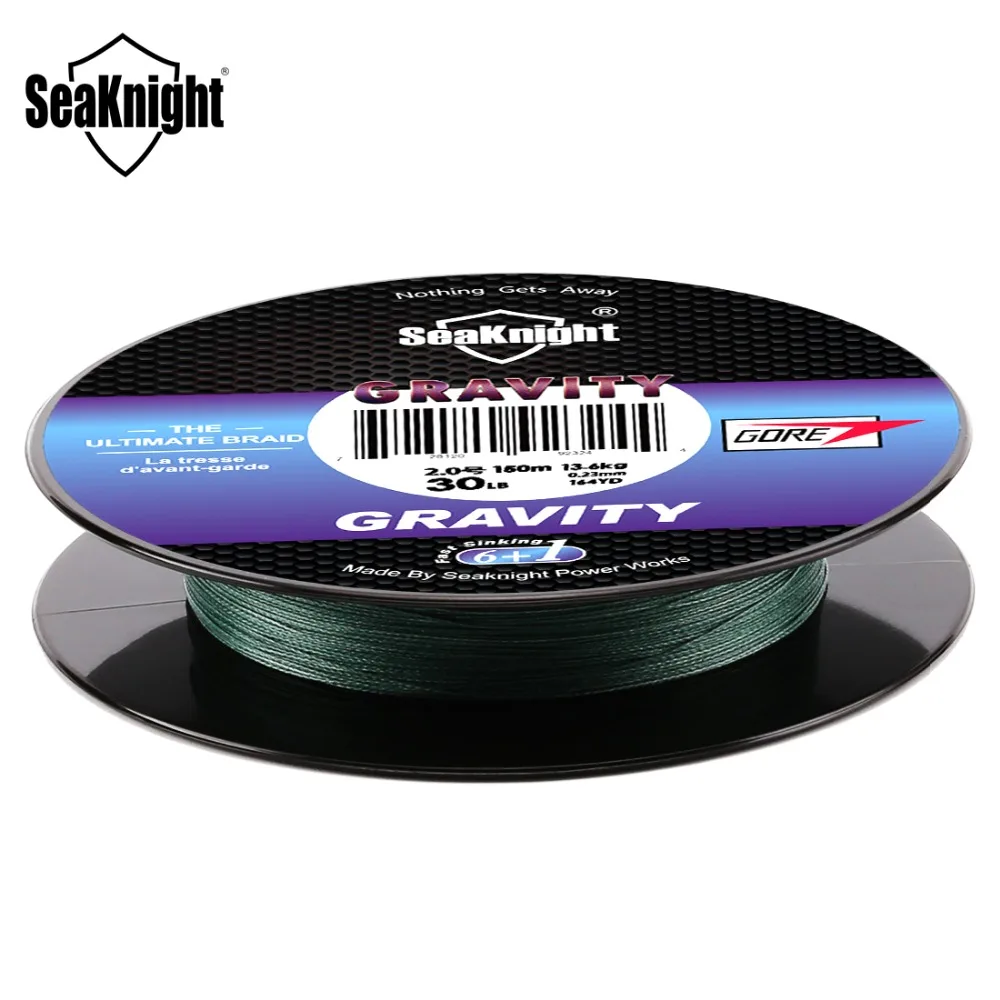 Новинка SeaKnight GRAVITY 7 прядей 150 м флюоровая рыболовная леска 6 + 1 GTX Тонущая плетеная