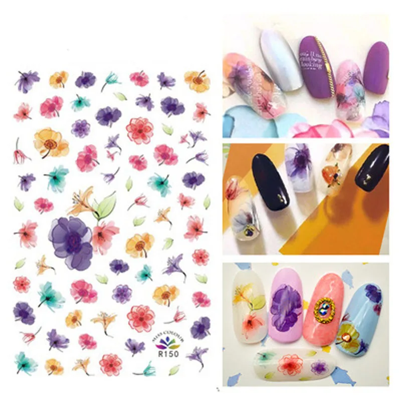 2018/Новый/1 цвет аппликация для дизайна ногтей китайская чернильная Цветочная