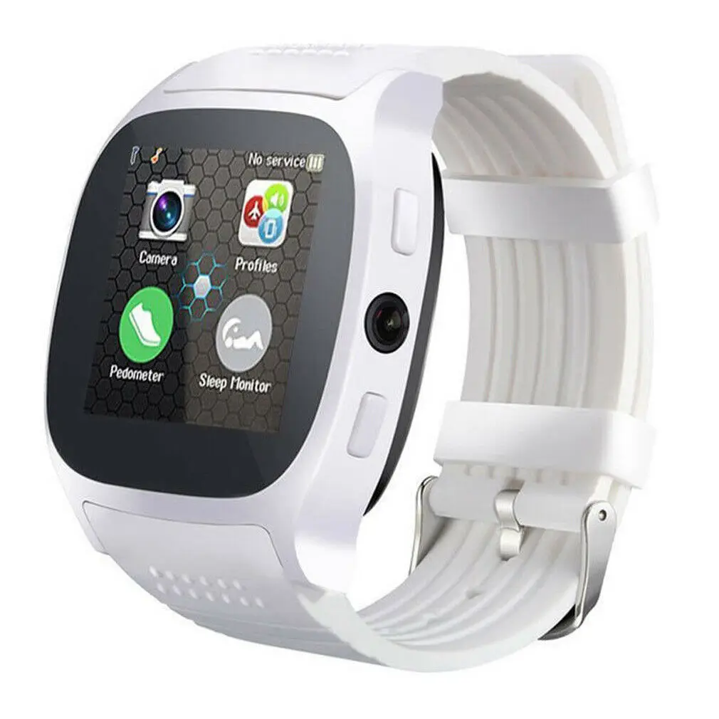 Синий T8 Bluetooth Smartwatch спортивные смарт часы телефон коврики с камера SIM слот сердечного ритма приборы для измерения артериального давления мониторы - Цвет: Синий