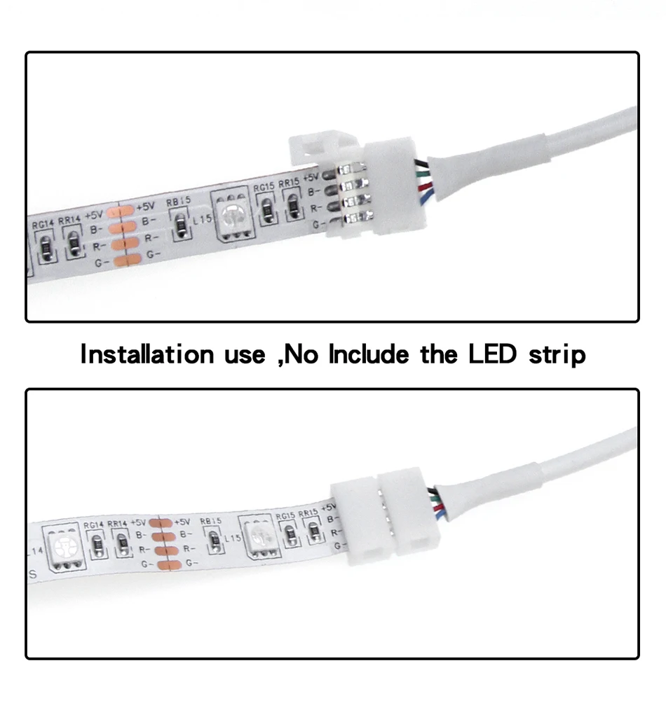 DC провод мужской/женский разъем питания для SMD 3528 5050 RGB светодиодные ленты разъем 4pin 10 мм сварочный разъем 5 шт./лот