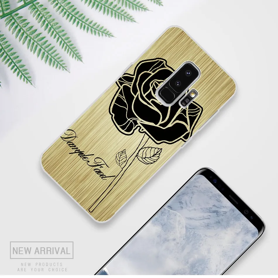 UTOPER основа для samsung Galaxy s9 чехол Дерево картина усиления кремния black rose Телефон s8