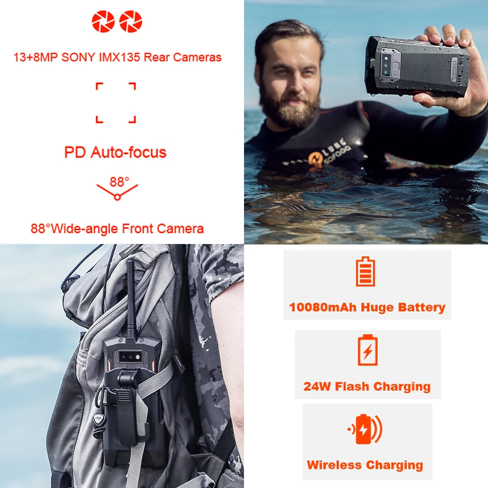 DOOGEE S80 Lite мобильный телефон IP68/IP69K портативная Рация Беспроводная зарядка NFC 10080
