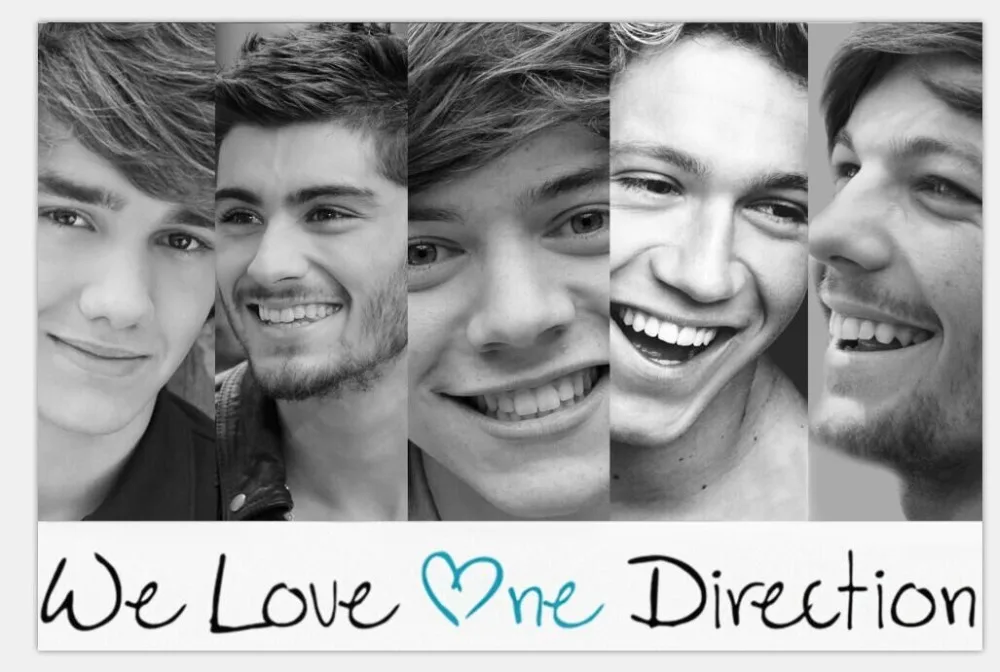 One Direction 1D музыка Современный стильный пользовательские моды тату на холсте