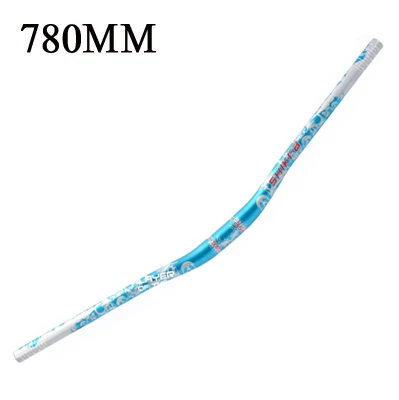 blue 780MM Алюминиевый сплав MTB горный велосипед руль XC/DH спуск гоночный велосипед руль подъемная Ручка Бар 720/780 мм части велосипеда - Цвет: blue 780MM