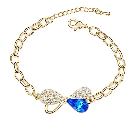 2017 новая мода сердце со стразами браслеты с узлом корейские высококачественные