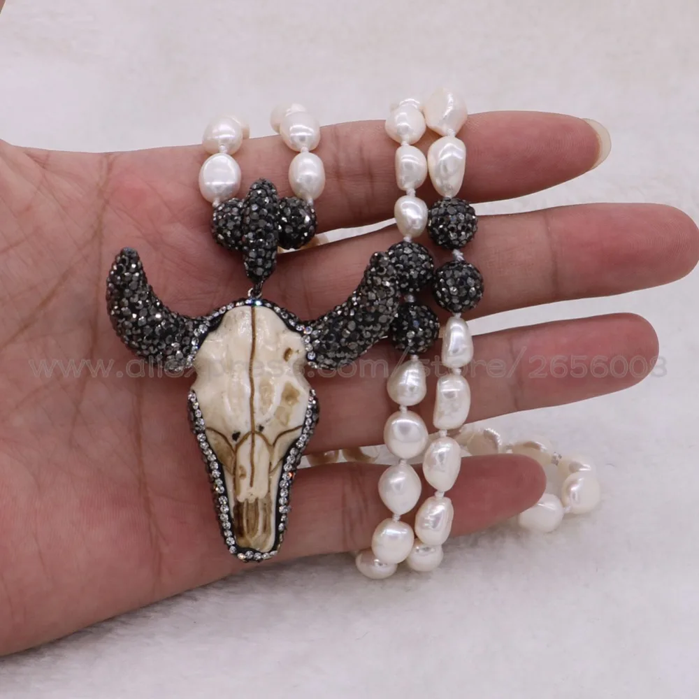 3 нити модное длинное ожерелье с натуральным жемчугом темная бусина кулон