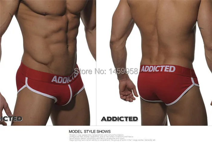 Add addicted men's underwear sexy fashion multicolour cueca jockstrap modal briefs 2 pieces Free shipping ad03 | Тематическая