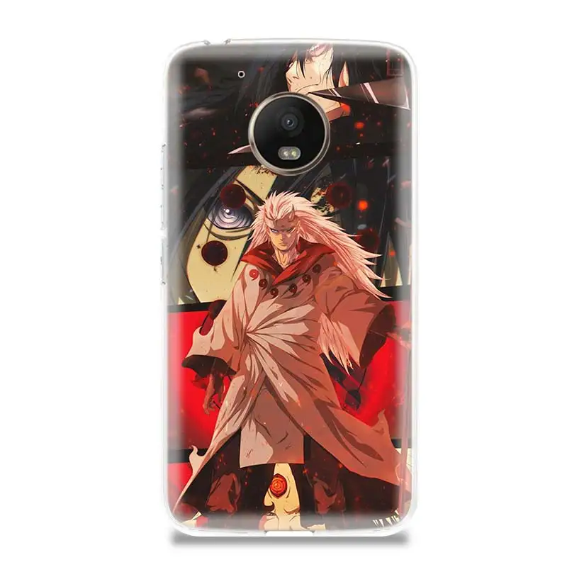Аниме Uchiha Наруто силиконовый чехол с рисунком для Motorola G5 G5S G6 E4 E5 G7 Plus Moto G4 Play Art