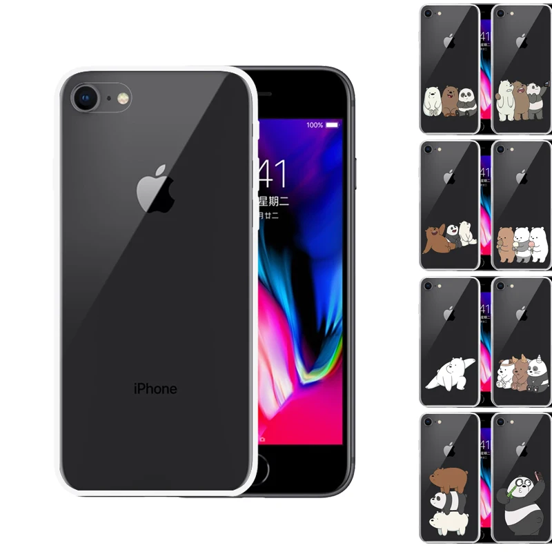 2019 Новые поступления Мягкий силиконовый чехол TPU для iPhone 8 милый медведь полый