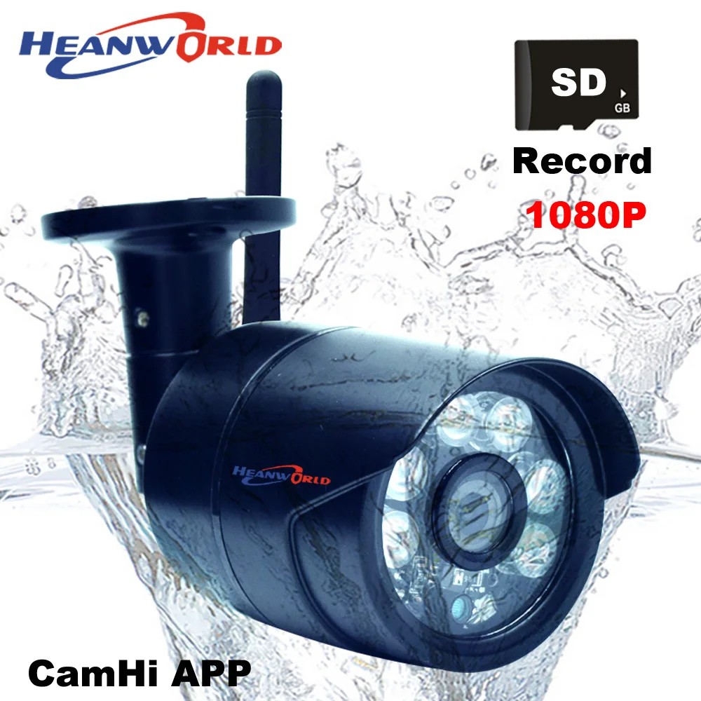 2.0MP Водонепроницаемая мини Wifi ip камера 1080P HD P2P ONVIF WiFi сетевая Беспроводная IR