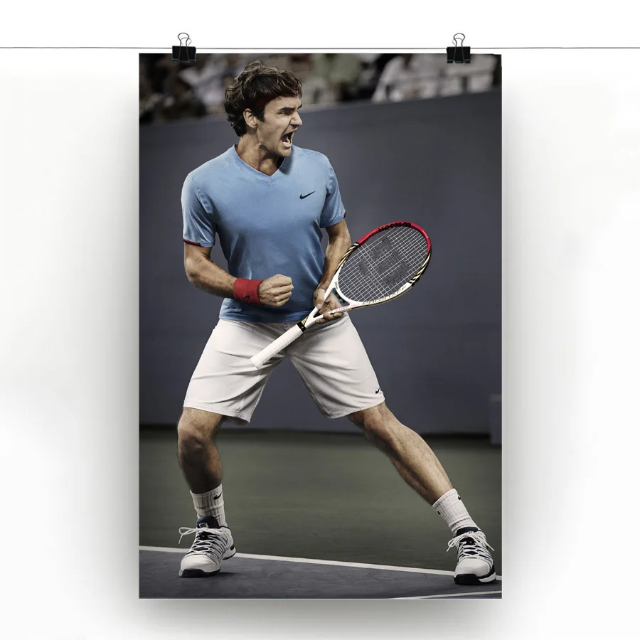 Roger Federer Wall Art Picture Sport Stars Poster Canvas Prints Paintings for living room Decor | Дом и сад
