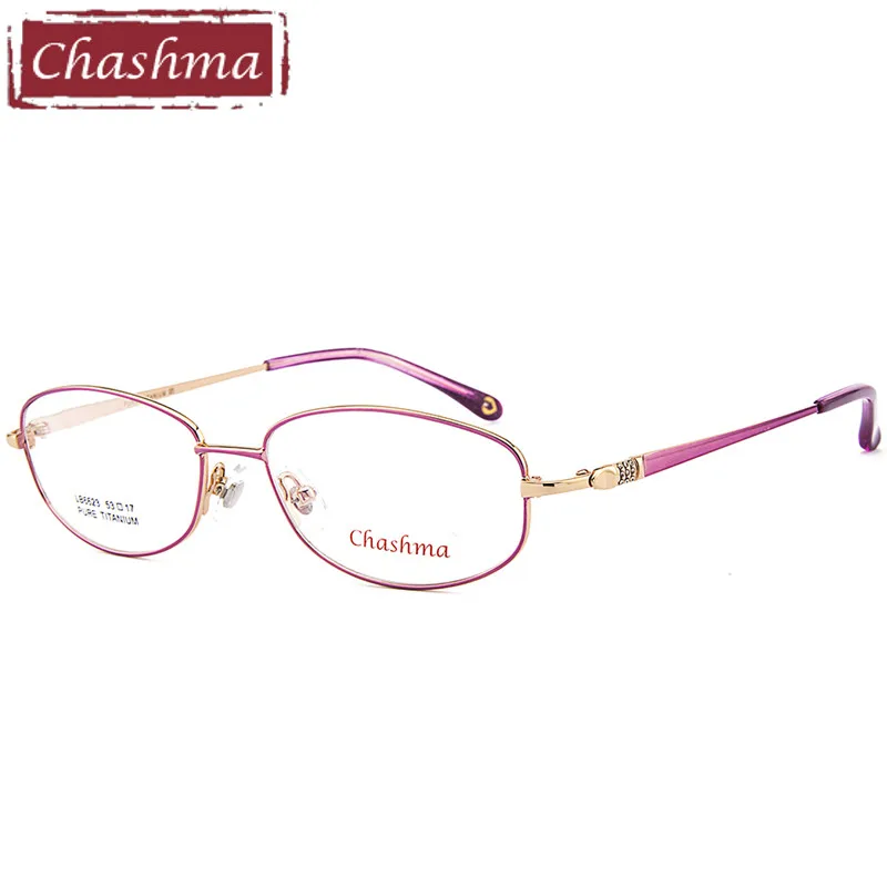 Pink 14 г очки по рецепту женские из чистого титана оправа Lentes Opticos Gafas качественные титановые оправы супер светильник - Цвет оправы: Pink