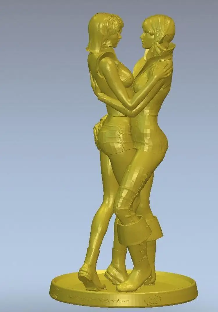 

3d model relief for cnc or 3D printers in STL file format lesbian --16