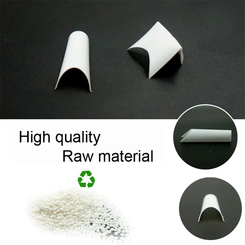 Полностью изогнутые кончики для ногтей, сгибающиеся, для салона, ABS, искусственные концы, французский маникюр, длинные кончики для ногтей, глубокая улыбка, 550 шт./лот