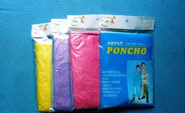 Одноразовый дождевик для взрослых аварийный водонепроницаемый капюшон пончо