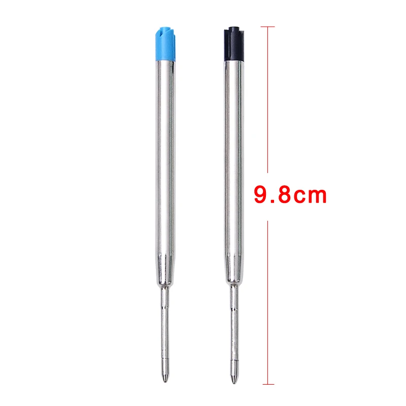 

100 Pcs/lMIRUI Metal Ballpoint Pen Refills Blue/Black Ink Medium Roller Ball Gel Pens Refill School Office Stationery Supplies