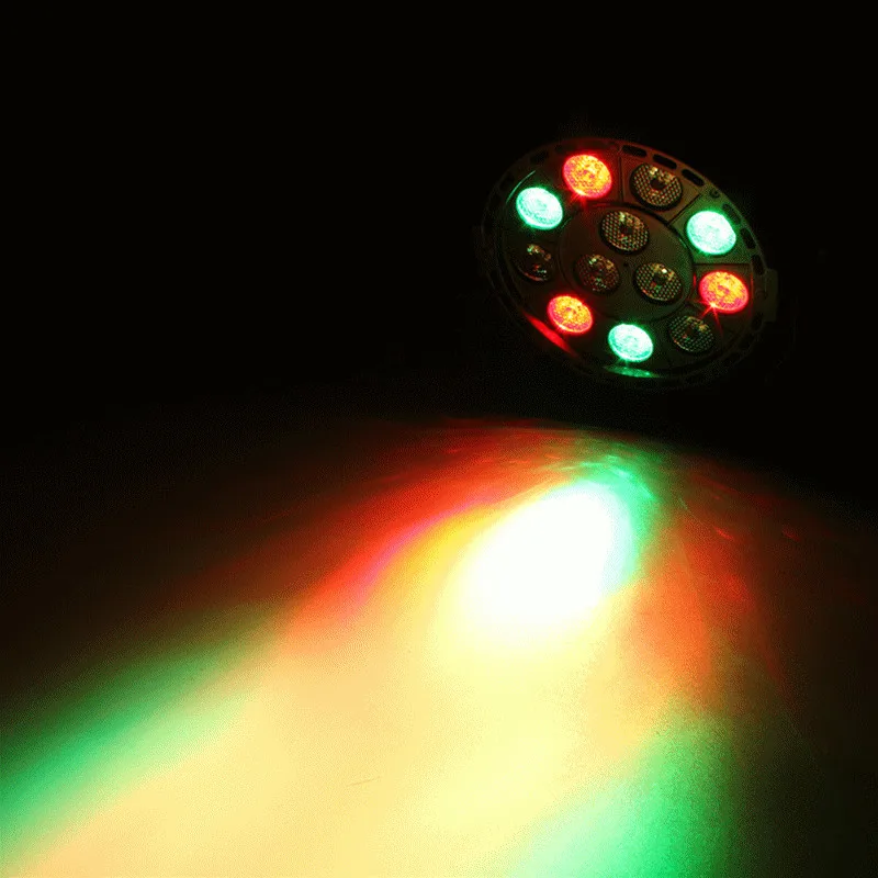 Dj диско проектор LED плоский портативный мини AC 90 240 в 12 Вт сценический Par свет 8CH