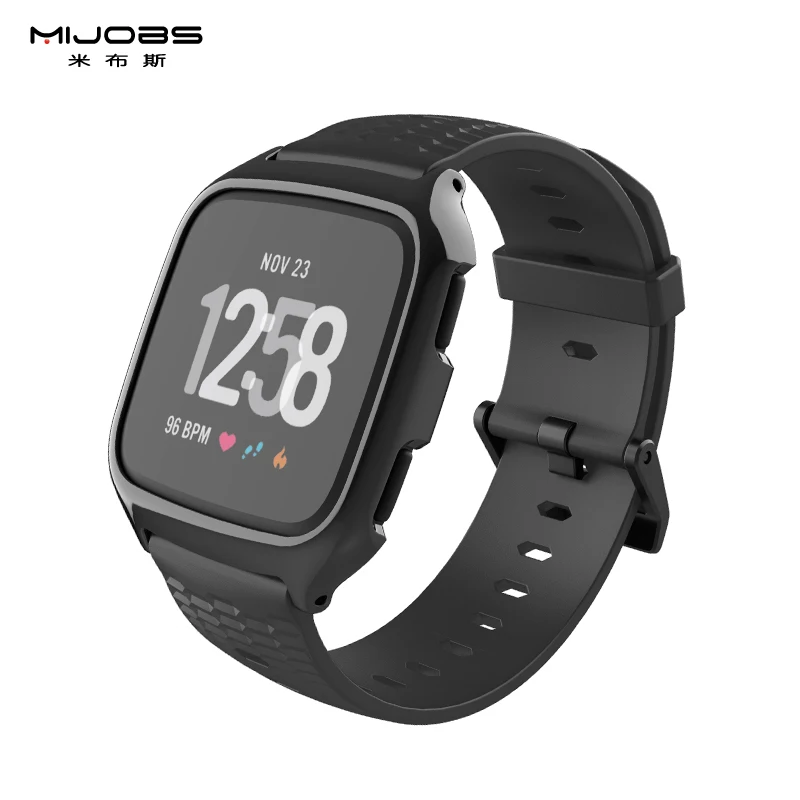 Оригинальный дизайн металлический корпус и ремешок для часов Fitbit Versa браслет