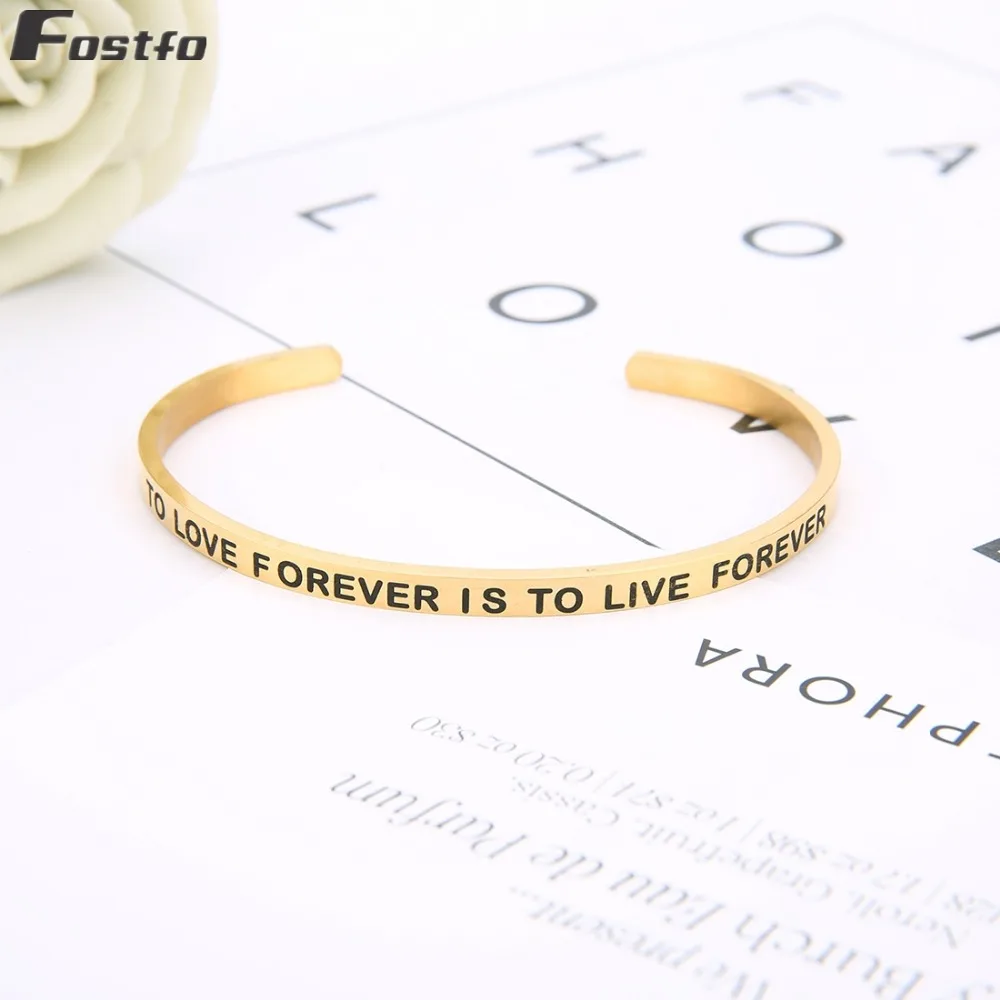 Fostfo 4 мм YOU'RE MY PERSON нержавеющая сталь положительный вдохновляющий персонализированный браслет с мантрой браслет для влюбленных подарки