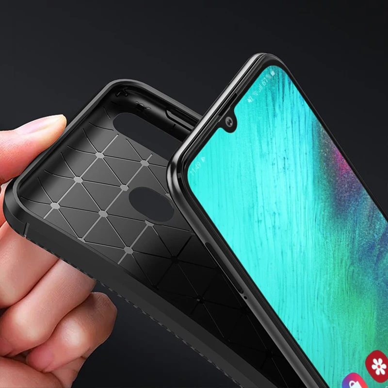 Чехол из углеродного волокна для samsung Galaxy A20e A20 A30 A40, противоударный чехол для телефона samsung A 20 e 30 40, Матовый Бампер