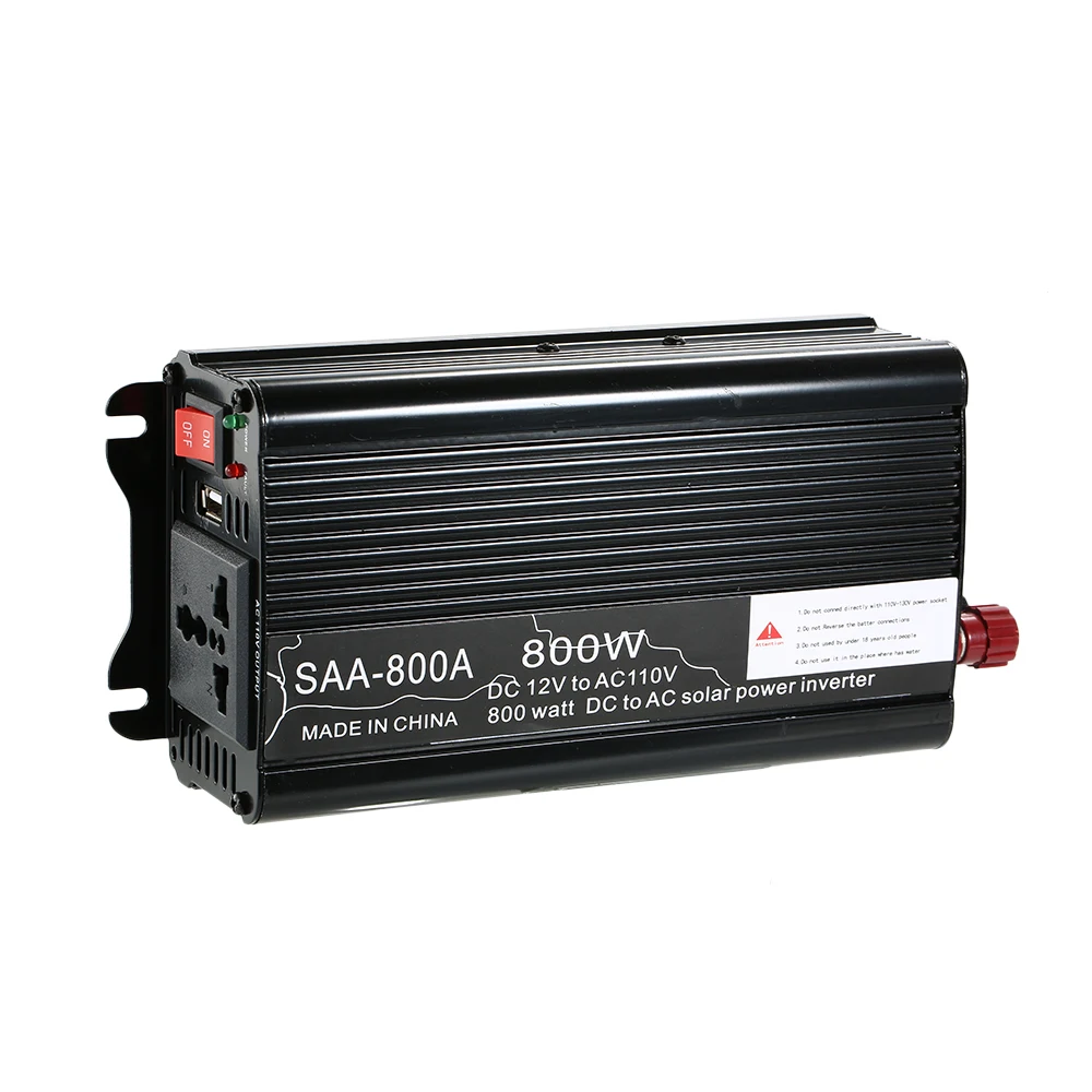Автомобильный преобразователь напряжения 400W 800W DC12V к AC110V модифицированный