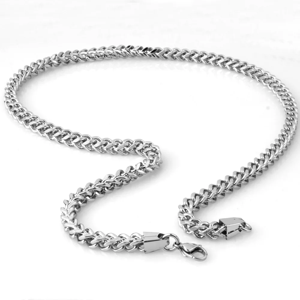 6MM New Arrive Stainless Steel Silver Color/Golden/Black/Rose Golden Lobster Buckle Figaro Wheat Chain Men's Women's Necklace |