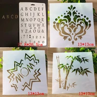 4pcs alphabet digital stencils coloring embossing painting templates diy scrapbook diary stamp accessories decoration reusable