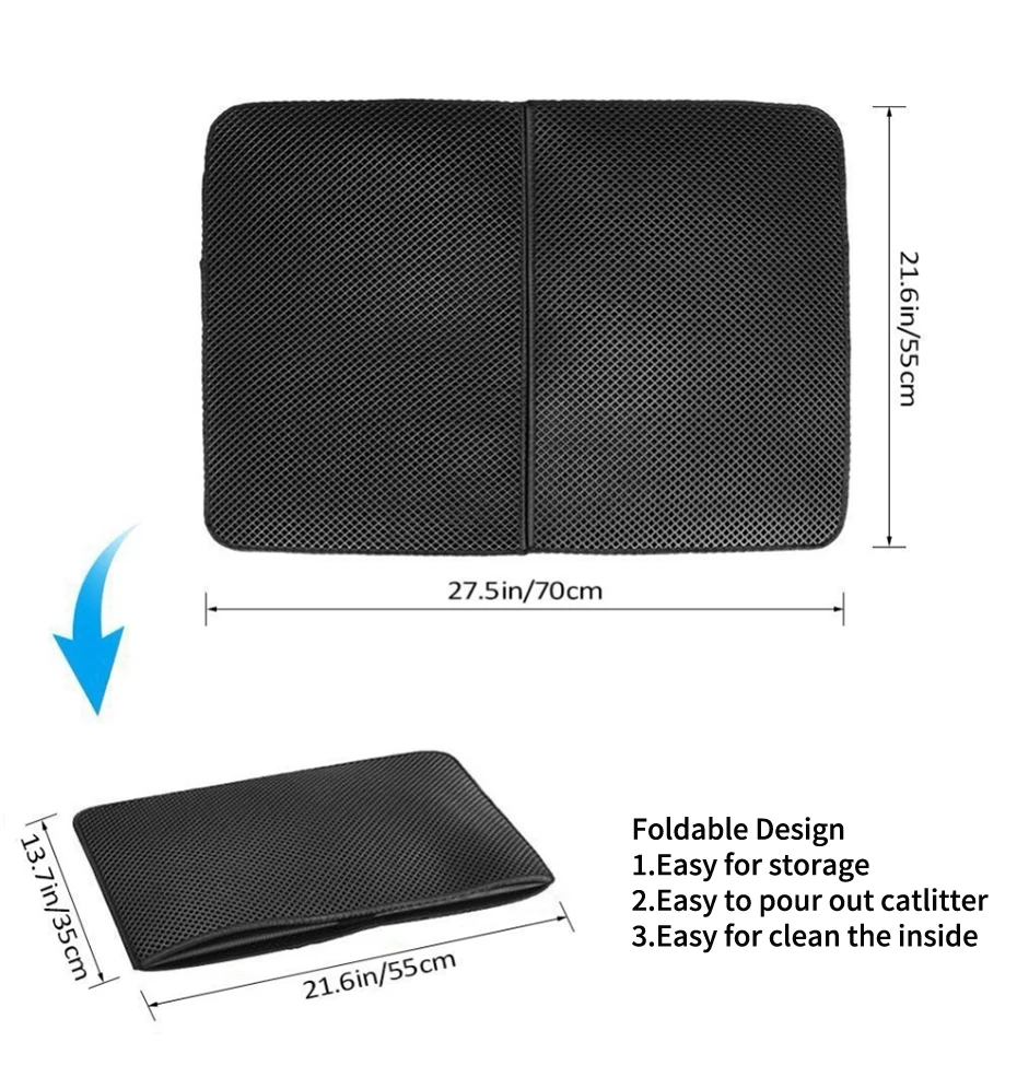 Водонепроницаемый коврик для кошек EVA двухслойный нескользящий чистки