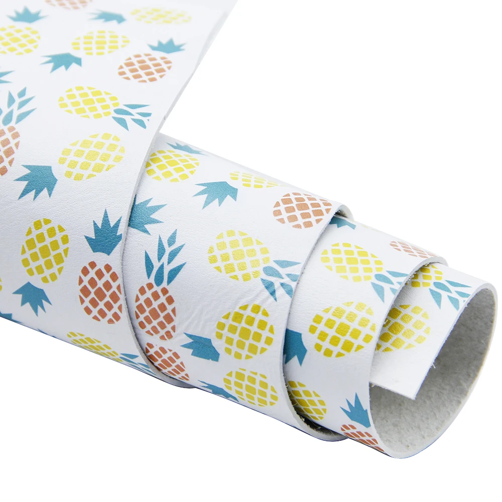 David accessories 20x33cm or 50x140cm Pineapple Nano Faux Synthetic Leather Fabric DIY Hairbow Bag Shoes Sewing Material 1Yc5893 | Дом и сад
