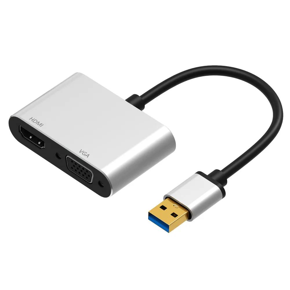 CARPRIE USB3.0 к HDMI/VGA адаптер дисплея Прочный USB C 8 в 1 3 0 HDMI RJ45 Micro SD TF кардридер