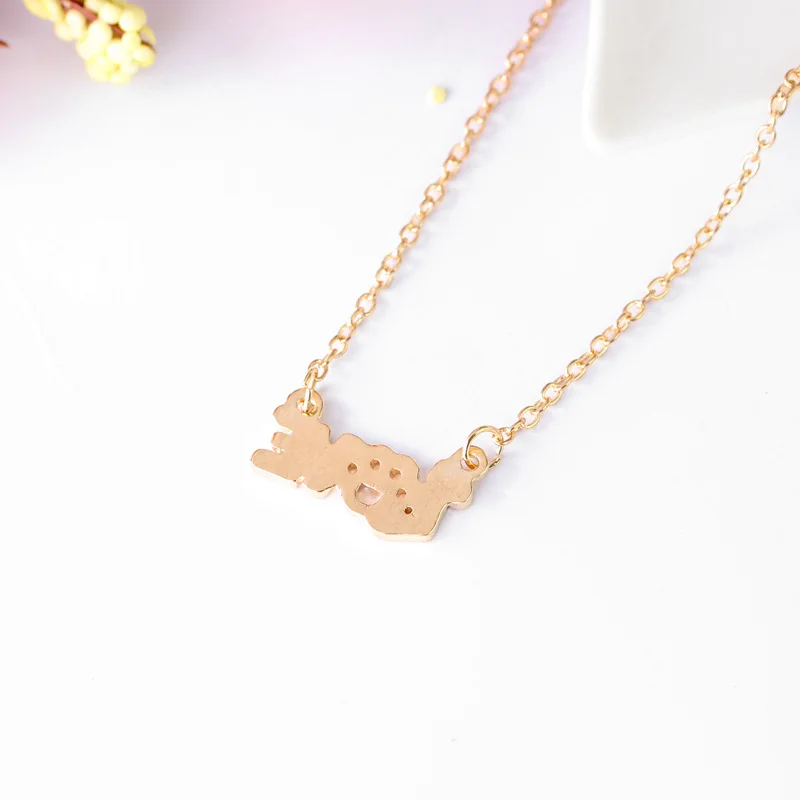 2017 New Fashion Letter I LOVE YOU Pendant Hollow Out Pet Claw Necklace For Girl's Gifts |