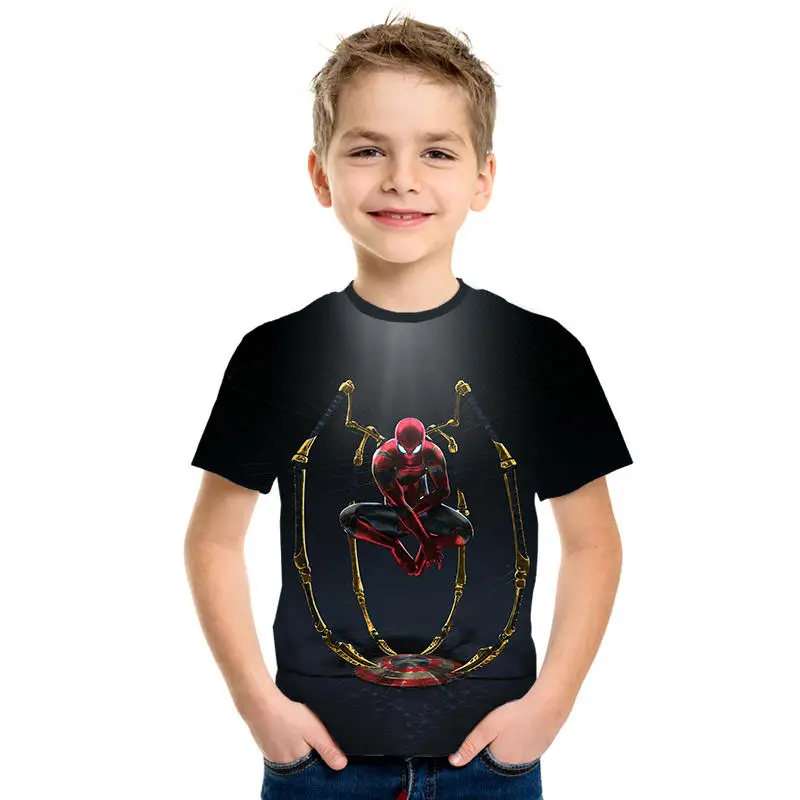 New 2019 children t shirts movie spider-man hero's exped Print Kids Baby Boy Tops Short Sleeve T-Shirt Summer Tee free shipping | Мать и