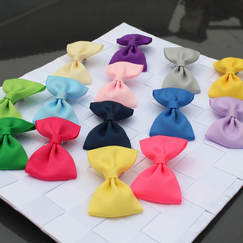 Модная однотонная мини лента для волос с бантом девочек заколка аксессуары