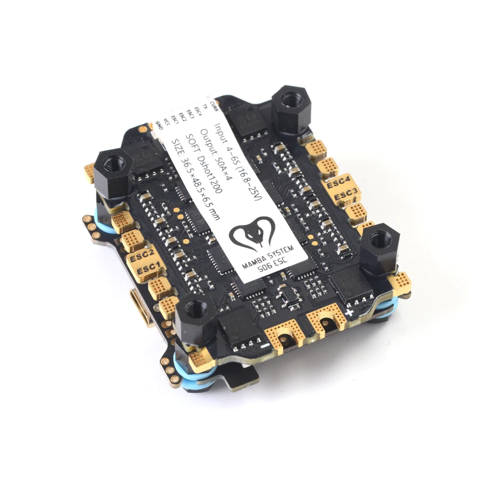 Контроллер полета Diatone MAMBA F722S Betaflight OSD 5/9V 2A BEC& 50A 3-6S Blheli_32 Dshot1200 бесщеточный Дрон ESC RC
