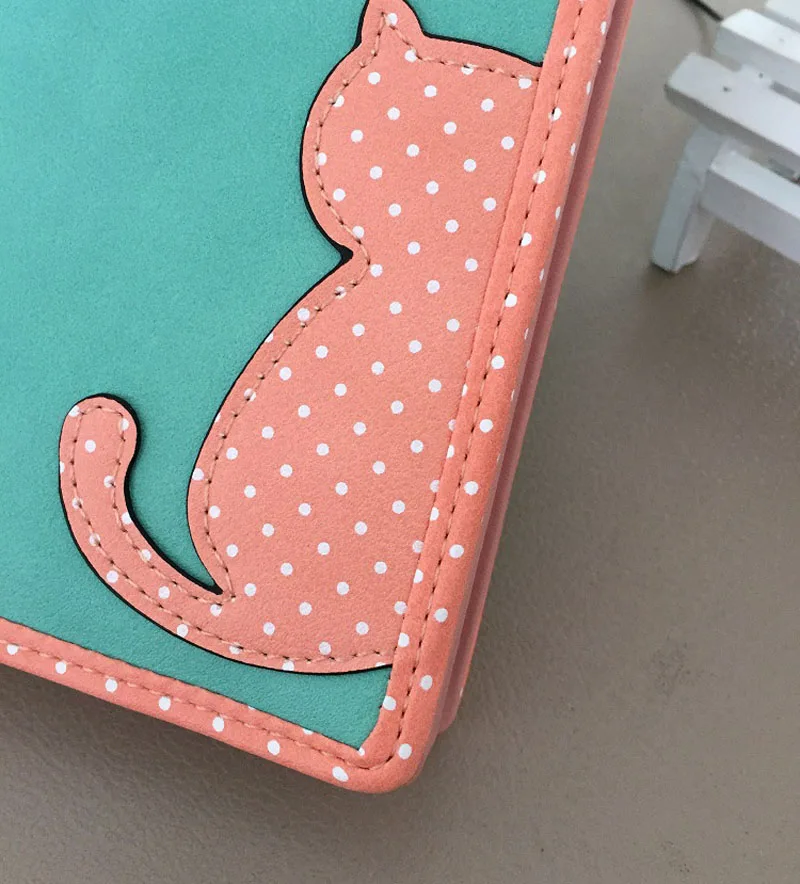 Кошелек женский модный Кот узор Короткий Повседневный конфетный Цвет Кошелек короткий кошелек сумки, искусственная кожа держатель для карт Carteira