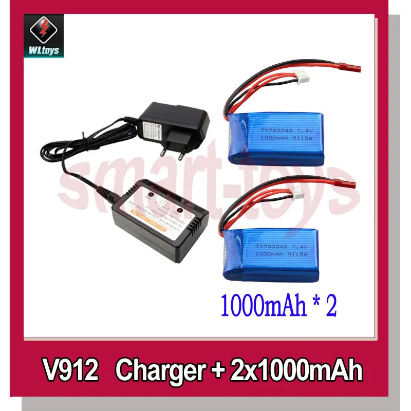 V912 Charger Balance Box and Battery 850/1000/1200mAh for WLtoys V915 RC Helicopter Parts | &amp Accs