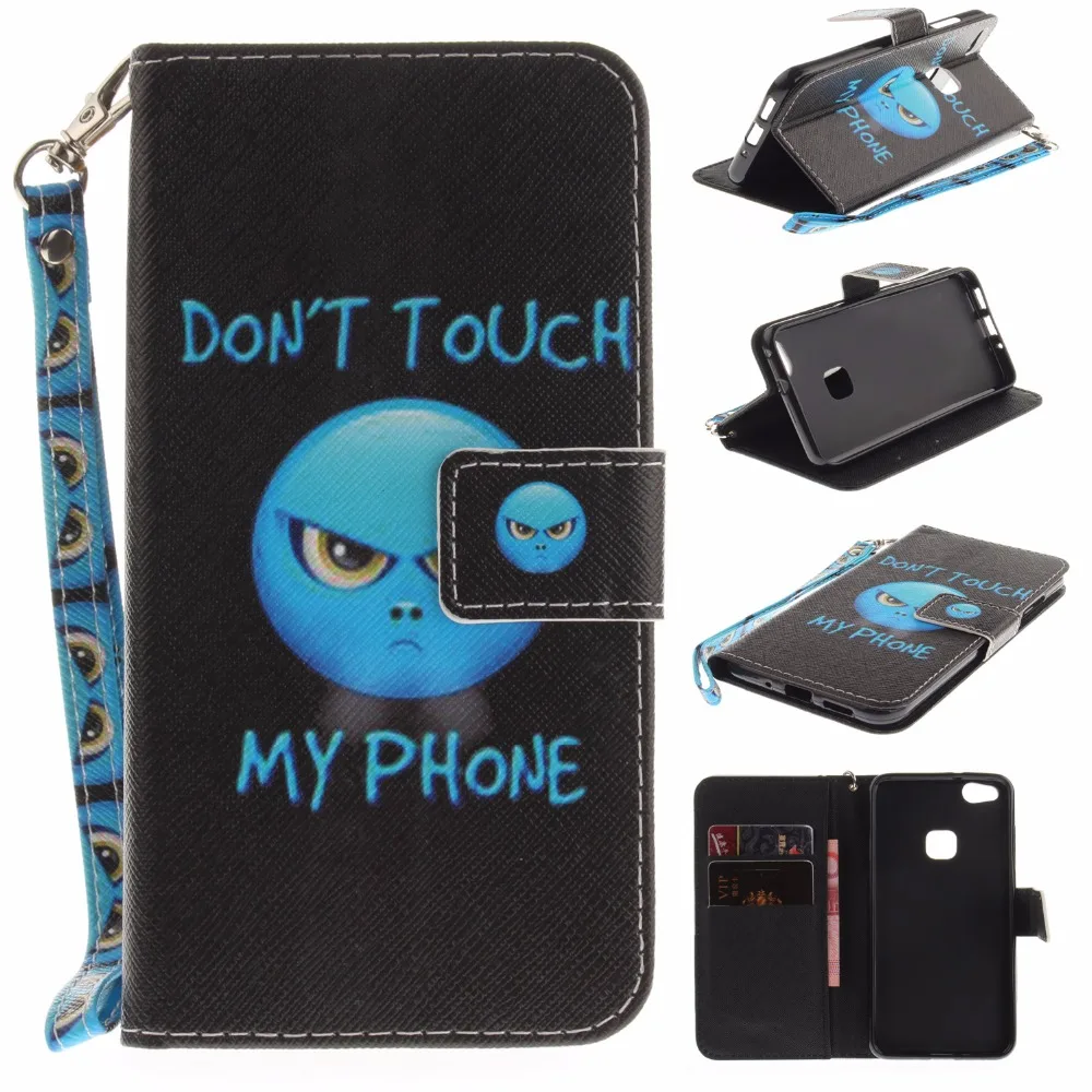 QuShar Good Quality Printed Wallet Case for Huawei p10 Lite Flip Leather Stand Card Slot Cover p10lite Phone Bag | Мобильные