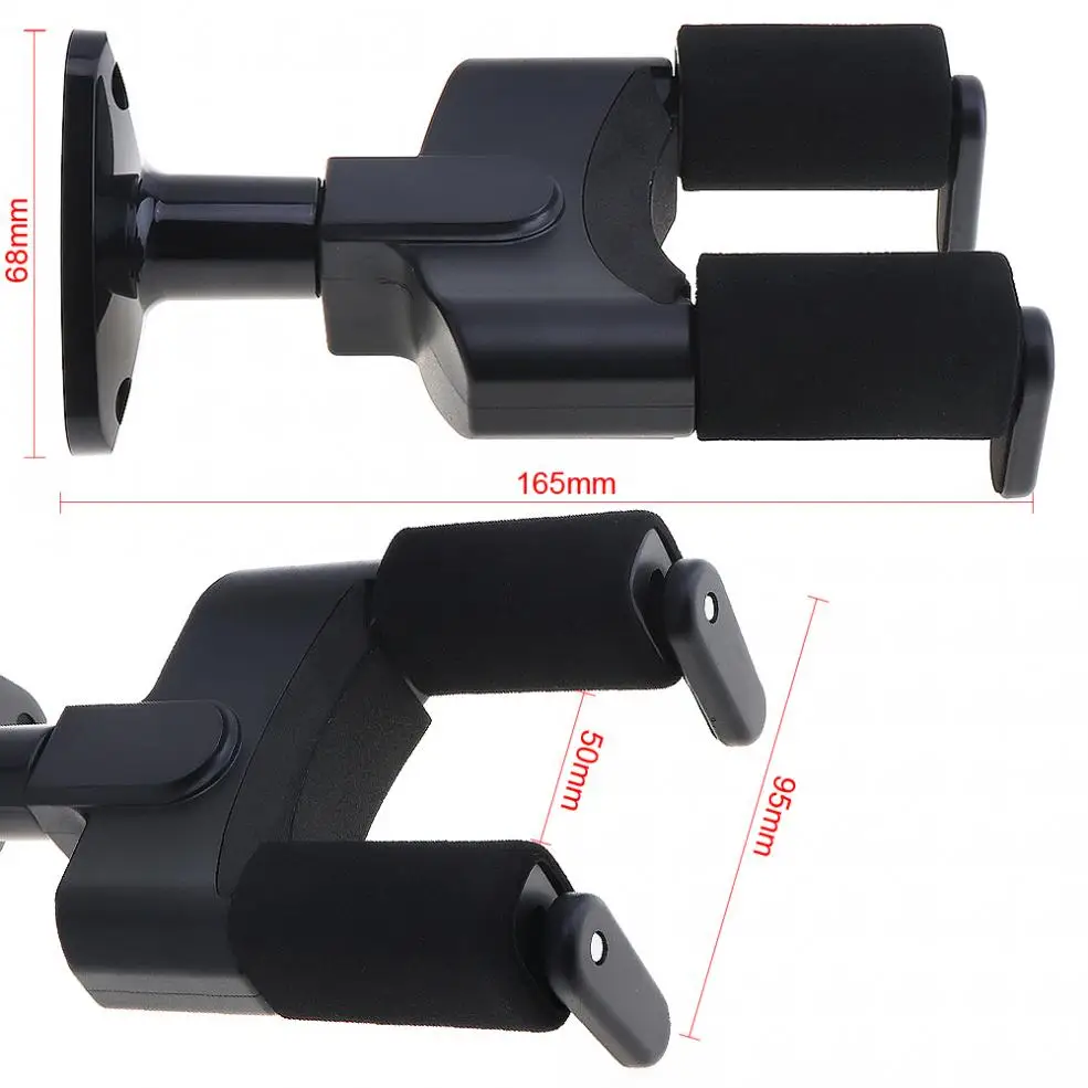 

Wall Mount Auto Lock Durable Guitar Hanger Non-slip Hook Holder for Guitar Bass Ukulele Violin etc.Other String Instruments