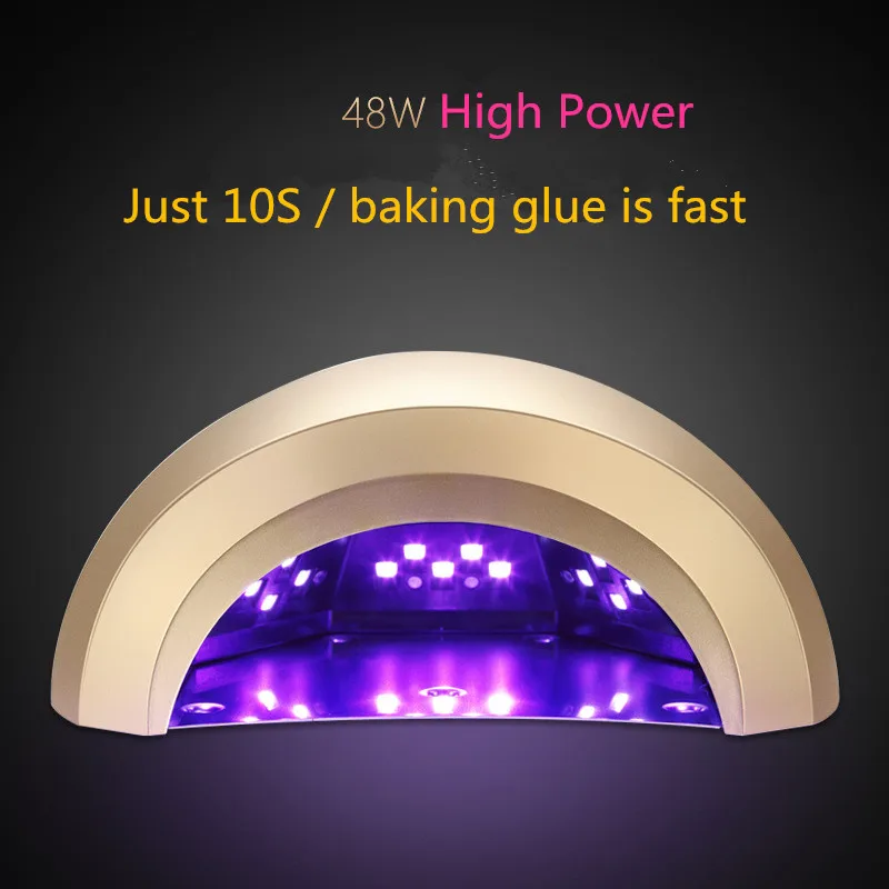 Быстрая сушилка светодиодный лампы для ногтей 48W интеллигентая (ый) датчик