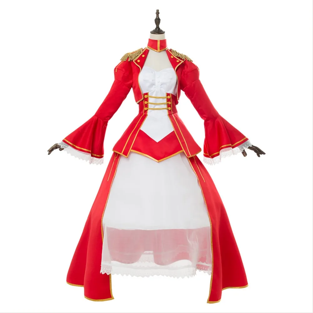 Fate/Extra: последнее платье Nero Saber для косплея красное платье|Костюмы аниме| |