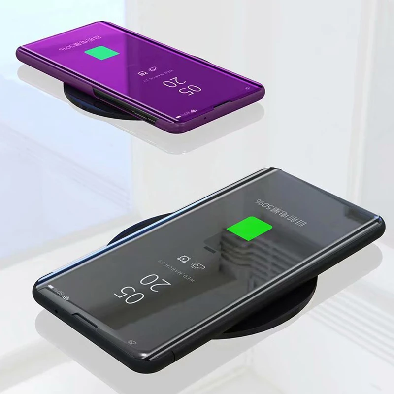 Умный зеркальный кожаный чехол для huawei Honor 20 Pro P30 Lite Nova 3 с покрытием P20 10 7C 8A 8C 8S 8X