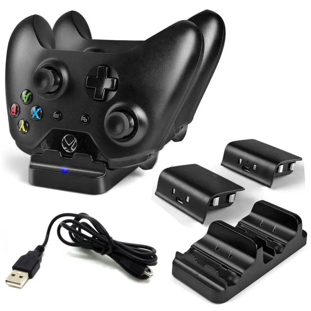 Для XBOX ONE Dual Charging Dock Station зарядное устройство + 2 дополнительных